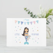 Happy Birthday Little Mermaid Birthday Card Kaart (Staand voorkant)