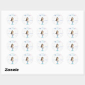 Happy Birthday Little Mermaid Ronde Sticker (Vel)