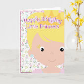 Happy Birthday Little Princess Kaart (Gele Bloem)
