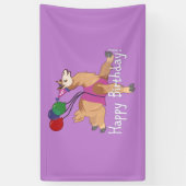 Happy Birthday Llama Spandoek (Verticaal)
