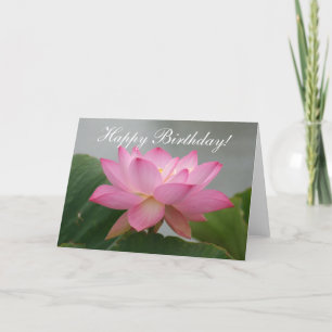 Happy Birthday Lotus Blossom wenskaart Kaart