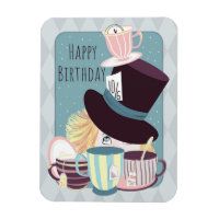 Happy Birthday Mad Hatter Tea Party Briefkaart