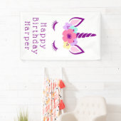 Happy Birthday | Magische Unicorn Spandoek (Insitu)