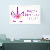 Happy Birthday | Magische Unicorn Spandoek (Beurs)