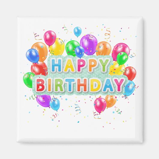 Happy Birthday Magneet (Voorkant)