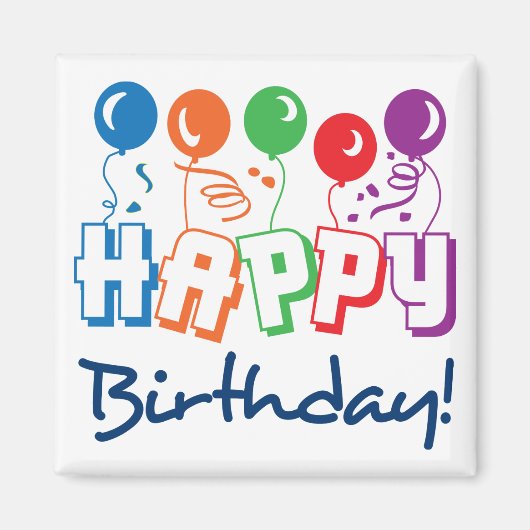 Happy Birthday Magneet (Voorkant)