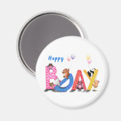 Happy Birthday Magnet Baby Partij Magneet (Voorkant / Achterkant)