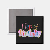 Happy Birthday Magnet Magneet (Voorkant / Achterkant)
