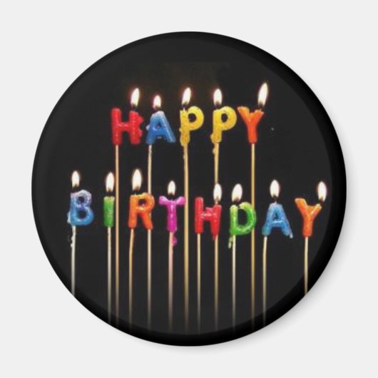 Happy Birthday Magnet Magneet (Voorkant)