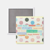 Happy Birthday Magnet Magneet (Voorkant / Achterkant)