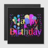 Happy Birthday Magnetic Kaart (Voorkant / Achterkant)