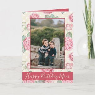 Happy Birthday Mam Floral Kaart