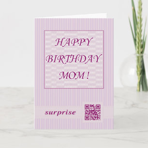 Happy Birthday Mam!QR-code Video-Wenskaart Kaart