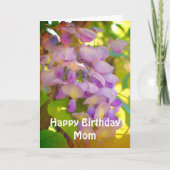 Happy Birthday Mam Wisteria Flower Kaart (Voorkant)