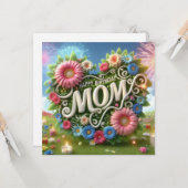 Happy Birthday mama Kaart (Voorkant / Achterkant in situ)