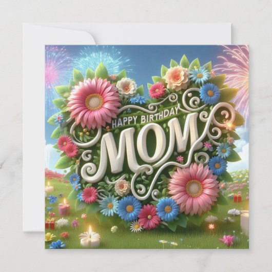 Happy Birthday mama Kaart (Voorkant)