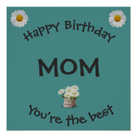 Happy Birthday mama Perfect Poster (Voorkant)