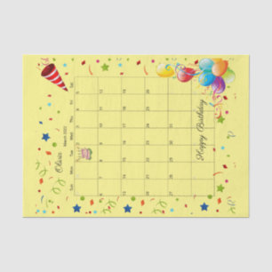 Happy Birthday March 2022 Weefselpapier Tissuepapier