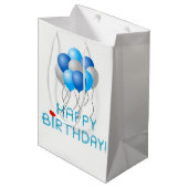 Happy Birthday Medium Cadeauzakje (Voorkant Gekanteld)