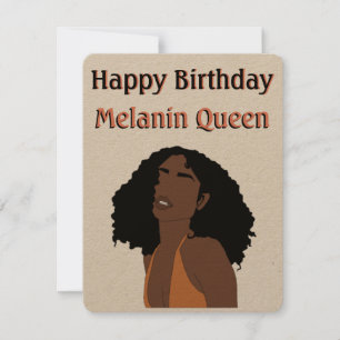 "Happy Birthday Melanin Queen"-Kaart