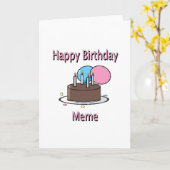 Happy Birthday Meme Frans Verjaardag Ontwerp Kaart (Gele Bloem)