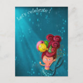 Happy Birthday Mermaid Briefkaart (Voorkant)
