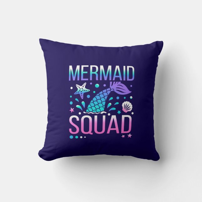 Happy Birthday Mermaid Squad-68296 Kussen (Voorkant)