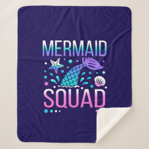 Happy Birthday Mermaid Squad-68296 Sherpa Deken