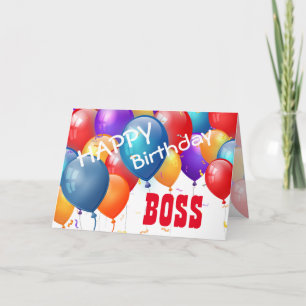 Happy Birthday met Balloons BOSS A04 Kaart