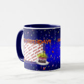 Happy Birthday met Confetti Photo Lijst Mok (Voorkant links)