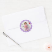 Happy Birthday met foto Ronde Sticker (Envelop)
