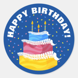 Happy Birthday met ruggengraat die Chiropractic Ronde Sticker