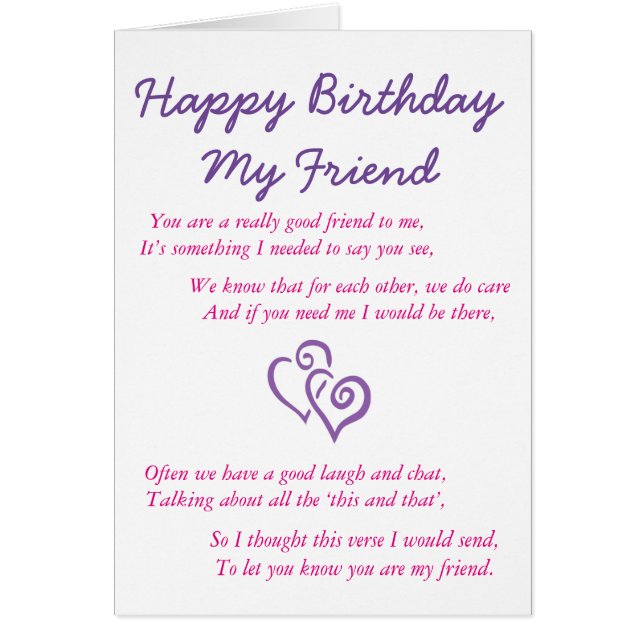 Happy Birthday Mijn vriend (Voorkant)