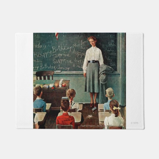 Happy Birthday, Miss Jones van Norman Rockwell Deurmat (Voorkant)