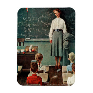 Happy Birthday, Miss Jones van Norman Rockwell Magneet