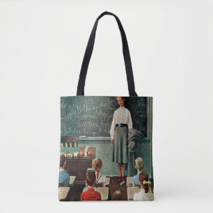 Happy Birthday, Miss Jones van Norman Rockwell Tote Bag