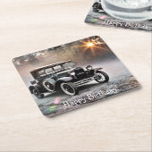 Happy Birthday Model A Onderzetters (Schuin)