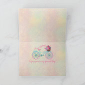 Happy Birthday Moeder  Fietsbloemen Kaart (Binnen)