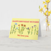 Happy Birthday moeder Kaart (Gele Bloem)