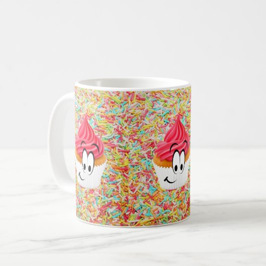 Happy Birthday Mok Cupcake (Voorkant links)