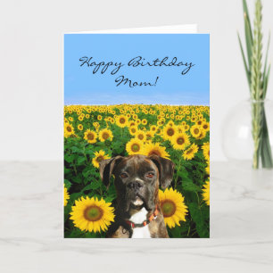 Happy Birthday Mom Boxer wenskaart Kaart