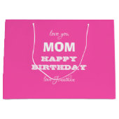 Happy Birthday MOM Elegant Script Naam Modern Groot Cadeauzakje (Voorkant)