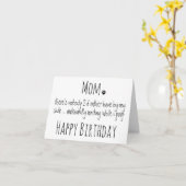Happy Birthday Mom Funny Dog Humor - Dog Mom Kaart (Gele Bloem)
