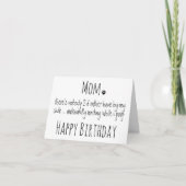 Happy Birthday Mom Funny Dog Humor - Dog Mom Kaart (Voorkant)