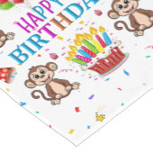Happy Birthday Monkey Cupcake Table Runner Korte Tafelloper (Hoek)