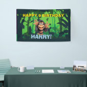 HAPPY BIRTHDAY MONKEY KINDER Banner (Beurs)