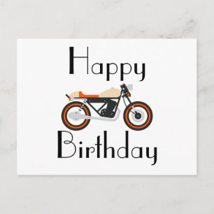 Happy Birthday Motorcycle Briefkaart