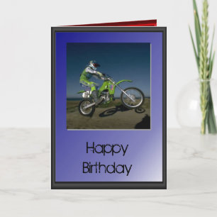 Happy Birthday - motorrijder Kaart