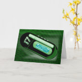 Happy Birthday MP3 type speler Kaart (Gele Bloem)