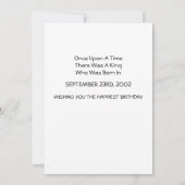 Happy Birthday Mr King Funny Birthday Card (Achterkant)